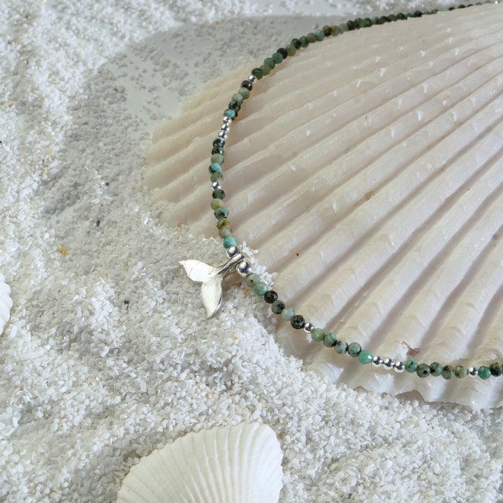 Gemstone Whale Tail Anklets