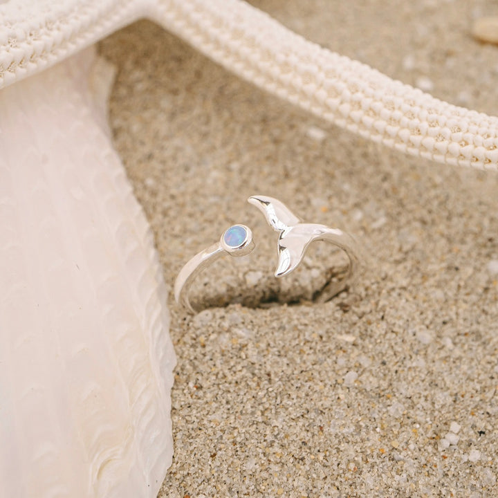 Azure Whale Tail Ring