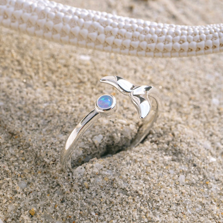 Azure Whale Tail Ring
