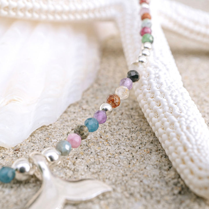 Gemstone Whale Tail Anklets