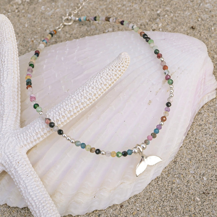 Gemstone Whale Tail Anklets
