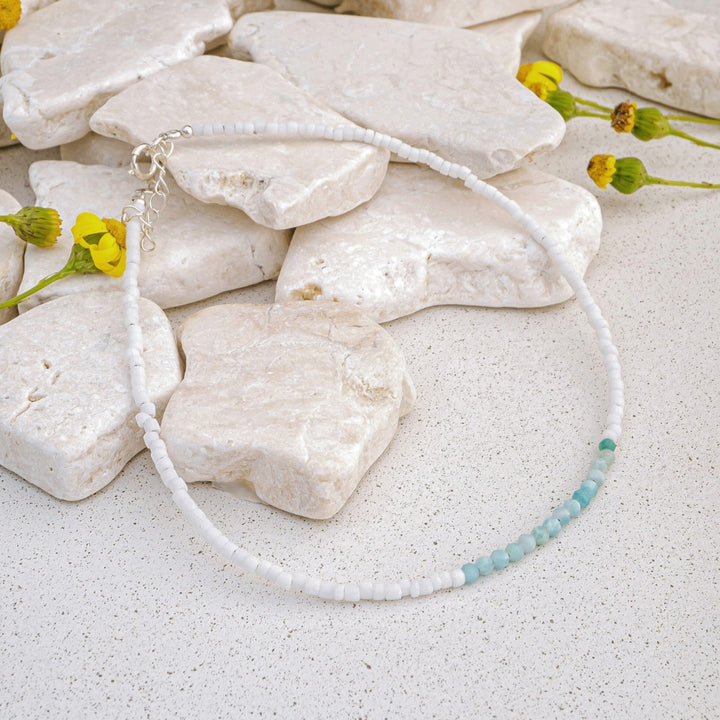 Amazonite Seed Bead Anklet