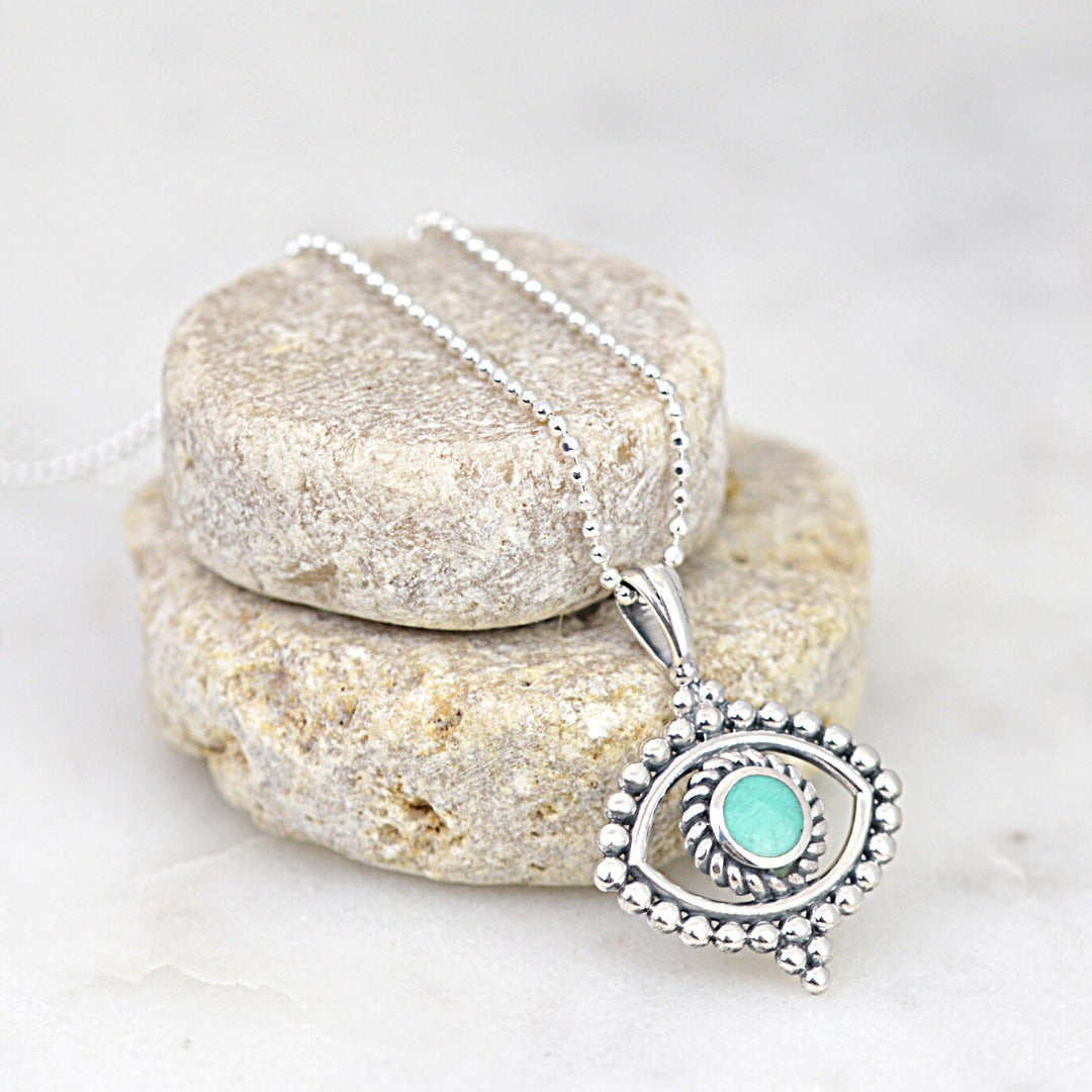 Turquoise Evil Eye Necklace – Vanilla Shore