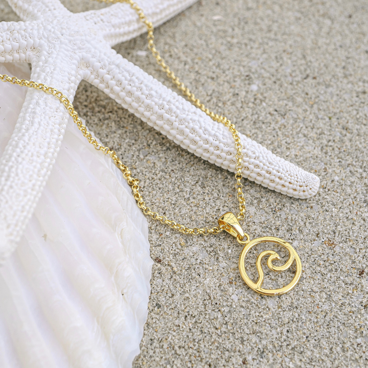 Necklaces - Gold Wave Necklace