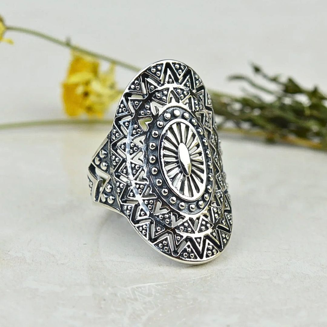 Bohemian Mandala Ring – Vanilla Shore