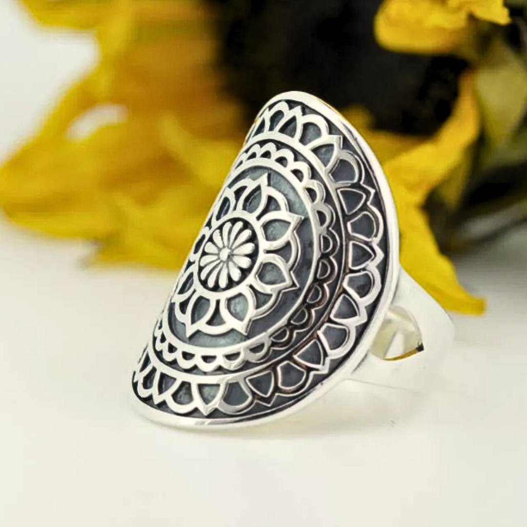 Bohemian Sunflower Ring – Vanilla Shore