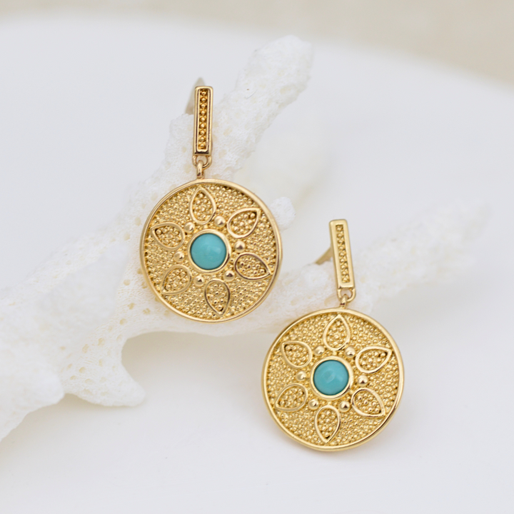 EARRINGS - GOLD BOHO STUDS