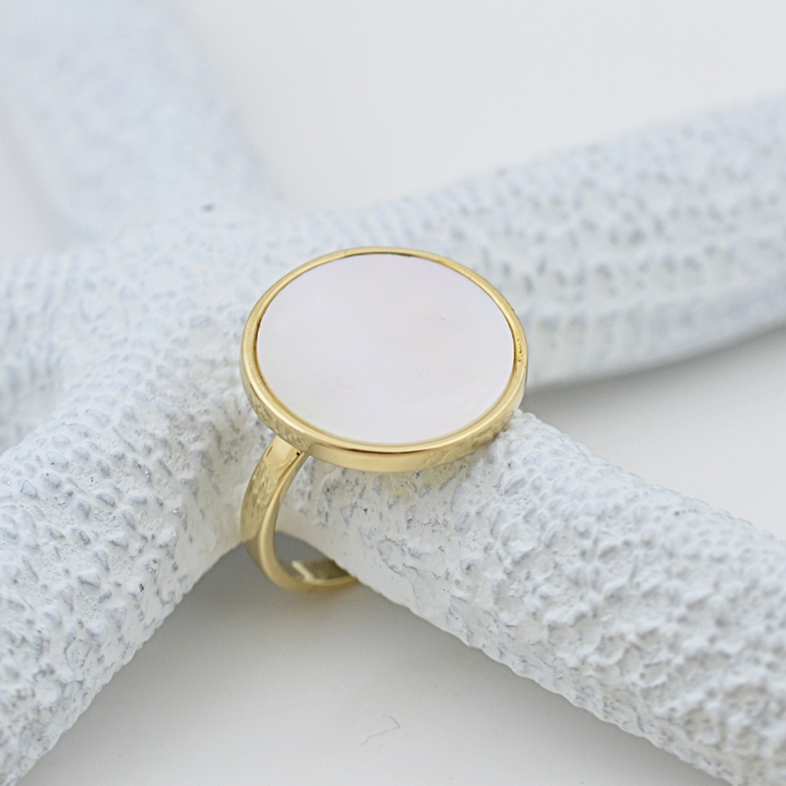 Rings - Gold Mother Of Pearl Ring