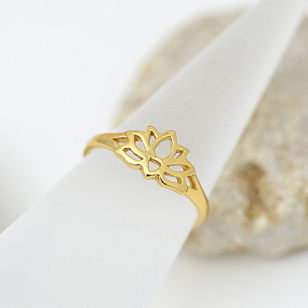 Toe Rings - Gold Lotus Flower Toe Ring