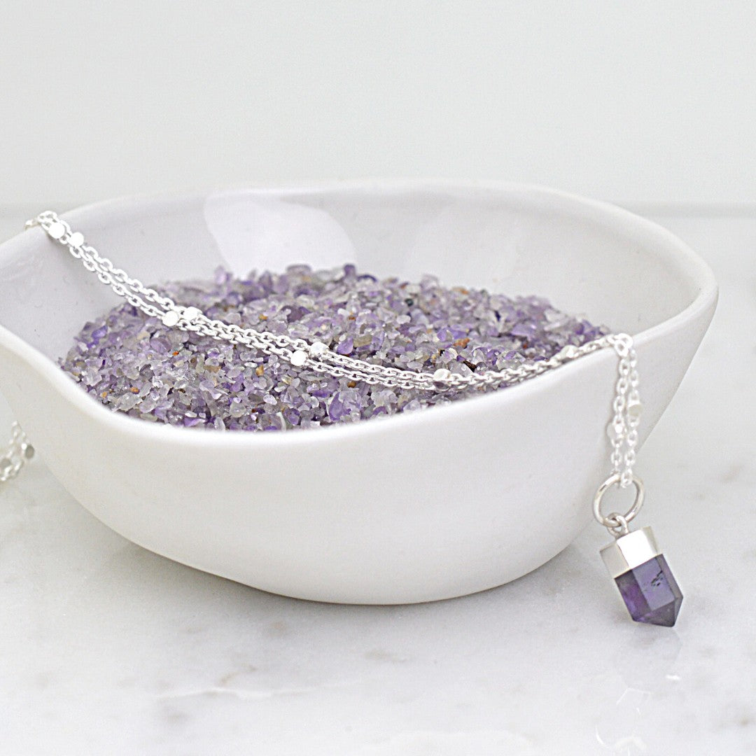 Amethyst gemstone online necklace