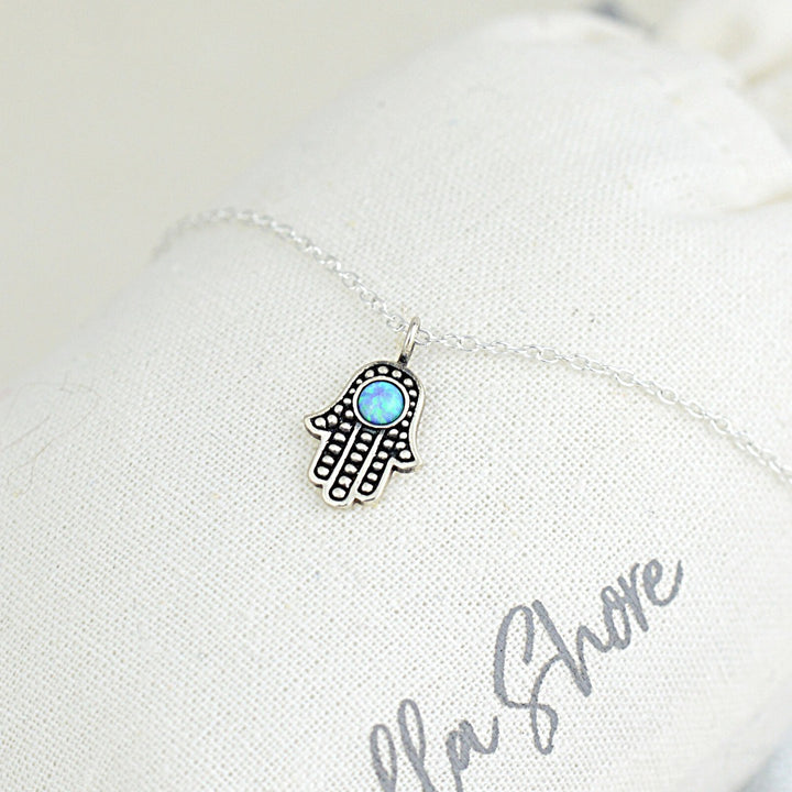 Azure Hamsa Anklet