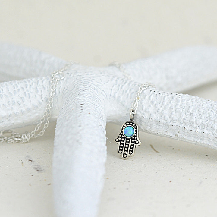 Azure Hamsa Anklet