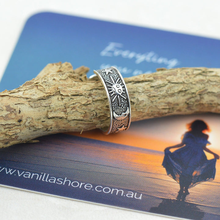 Toe Rings - Moon and Stars Toe Ring