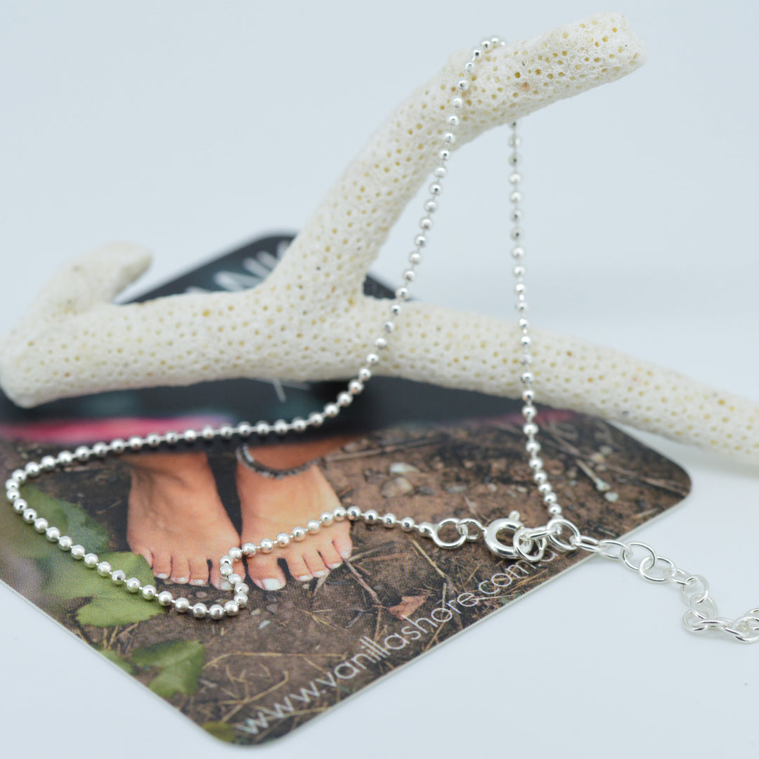 Dainty Ball Chain Anklet