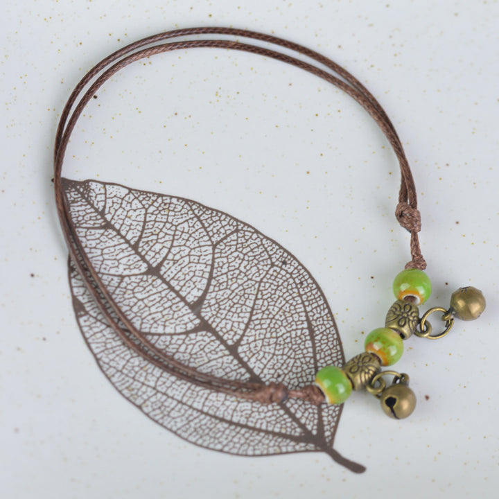 Rope Bead and Bell Anklet