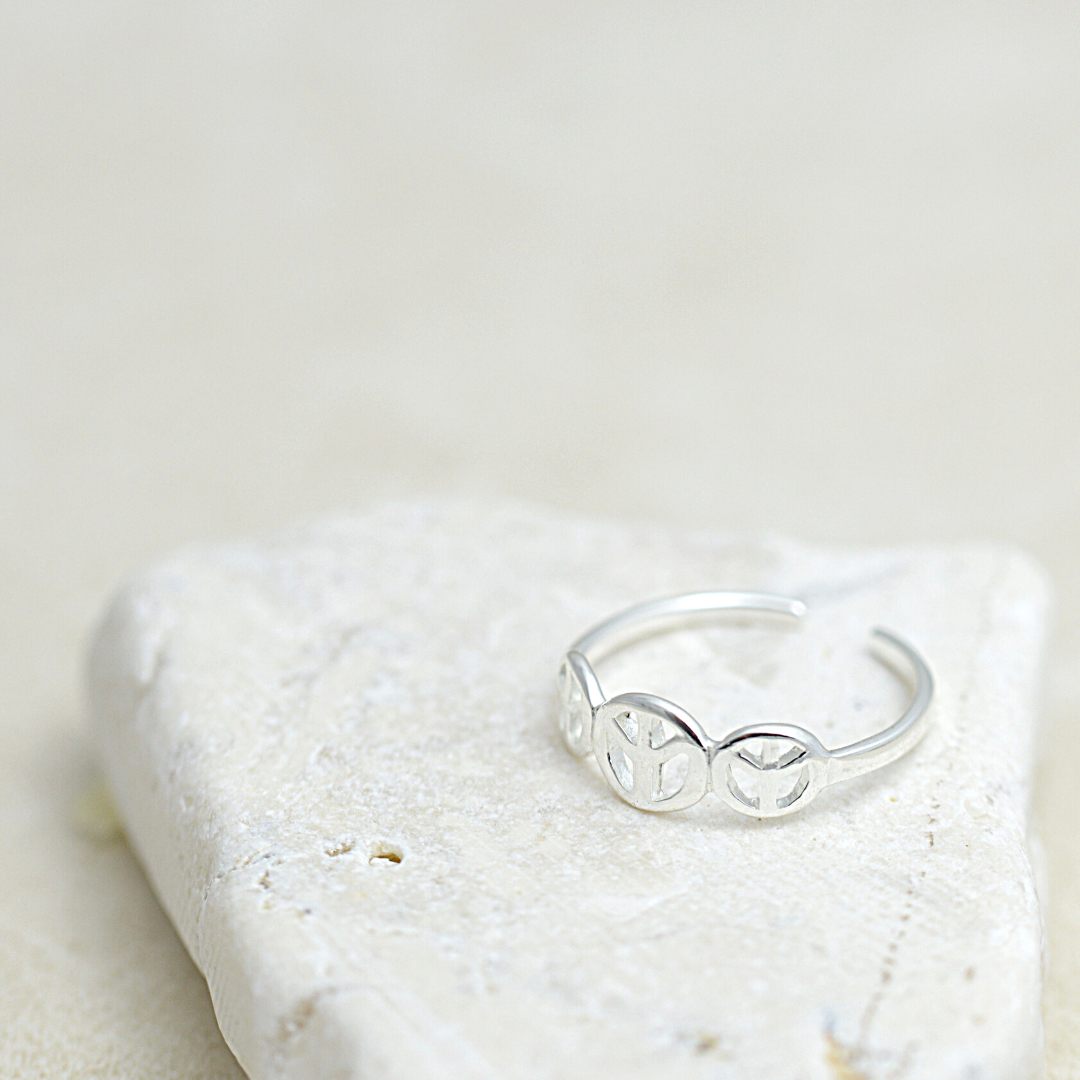 Peace Toe Ring