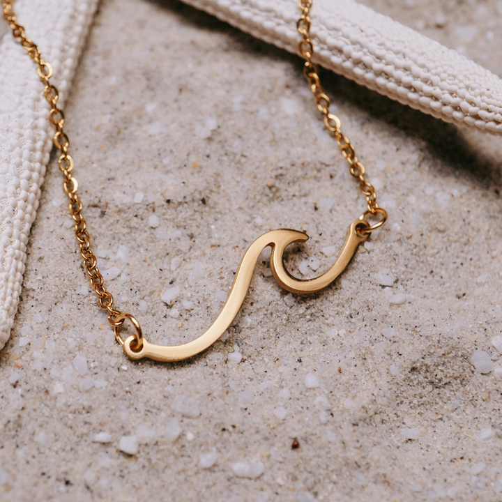 Necklaces - Gold Wave Necklace