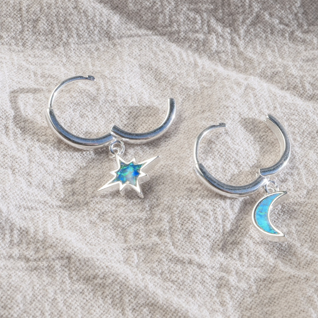 Celestial Azure Hoops