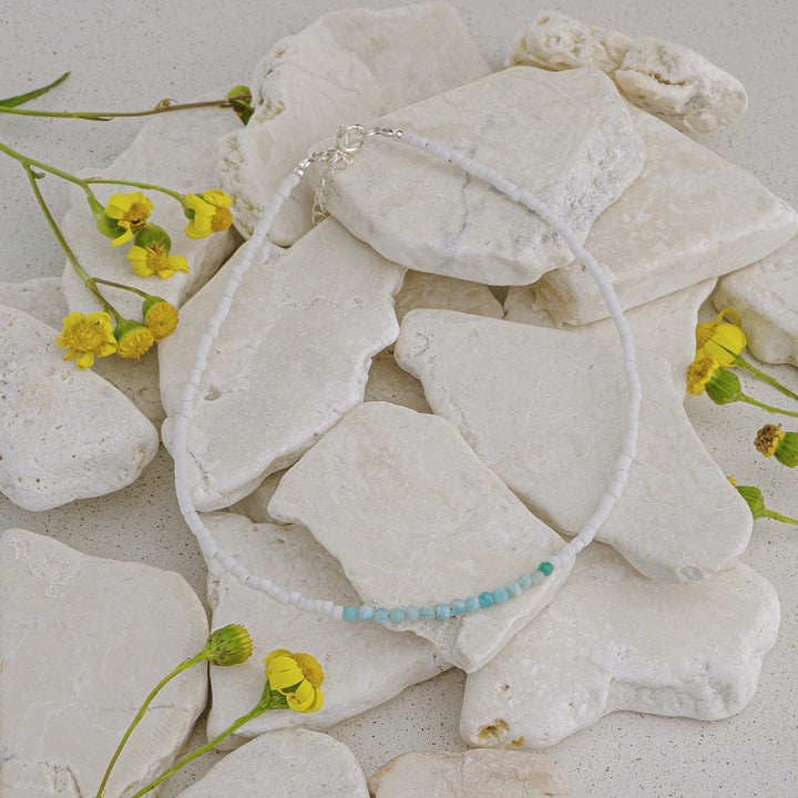 Amazonite Seed Bead Anklet