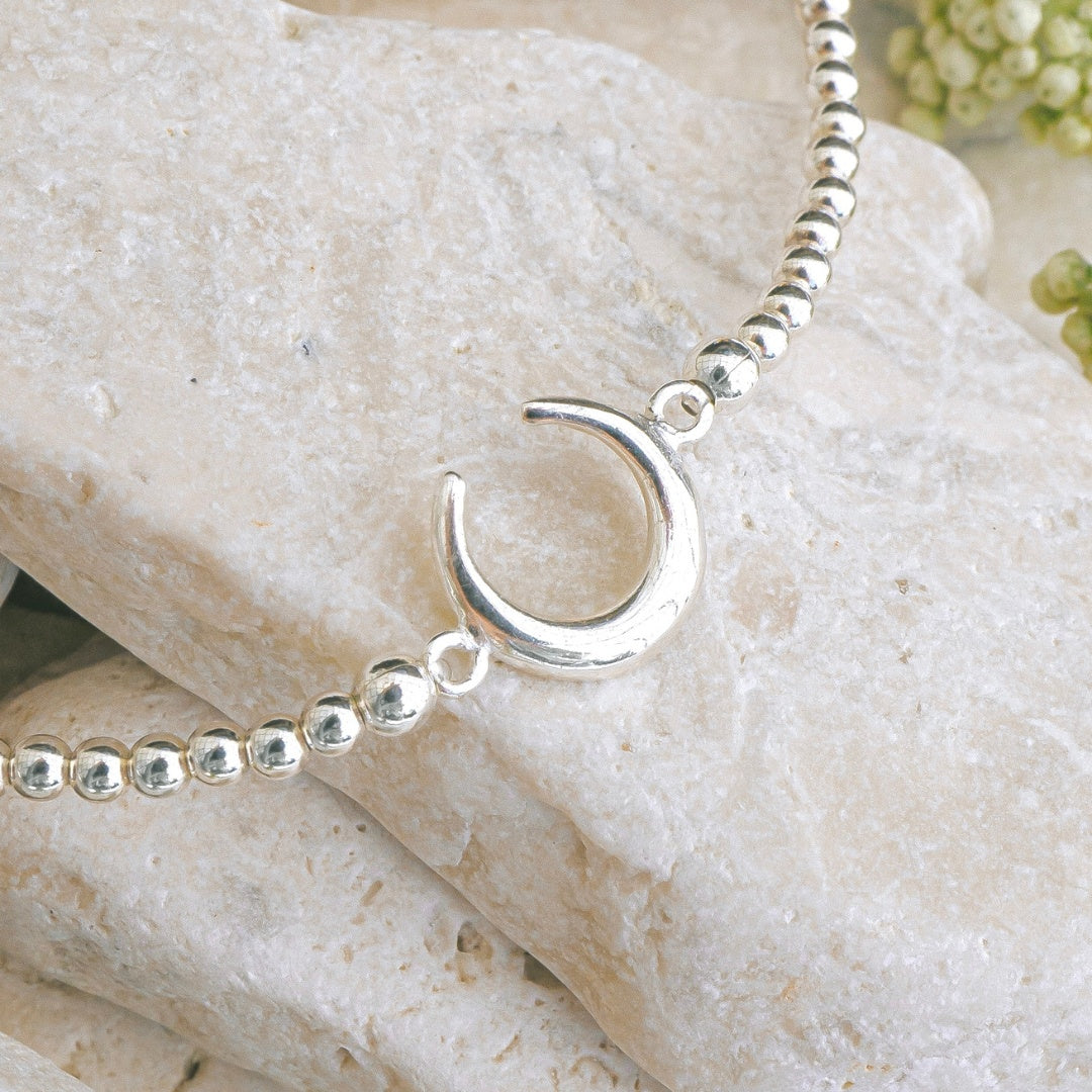 Crescent Moon Stretchy Bracelet