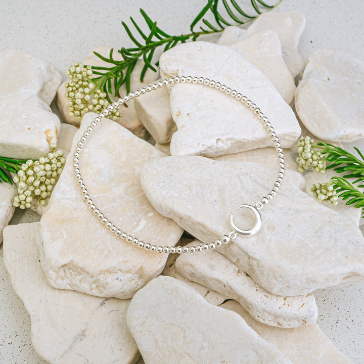Crescent Moon Stretchy Bracelet