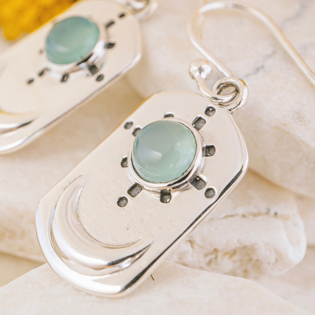 Lunar Chalcedony Earrings