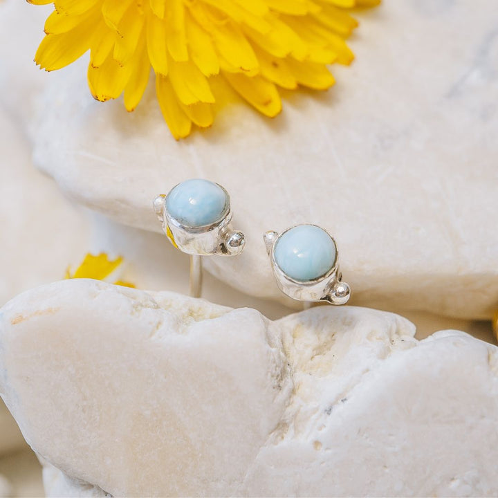Dainty Larimar Studs