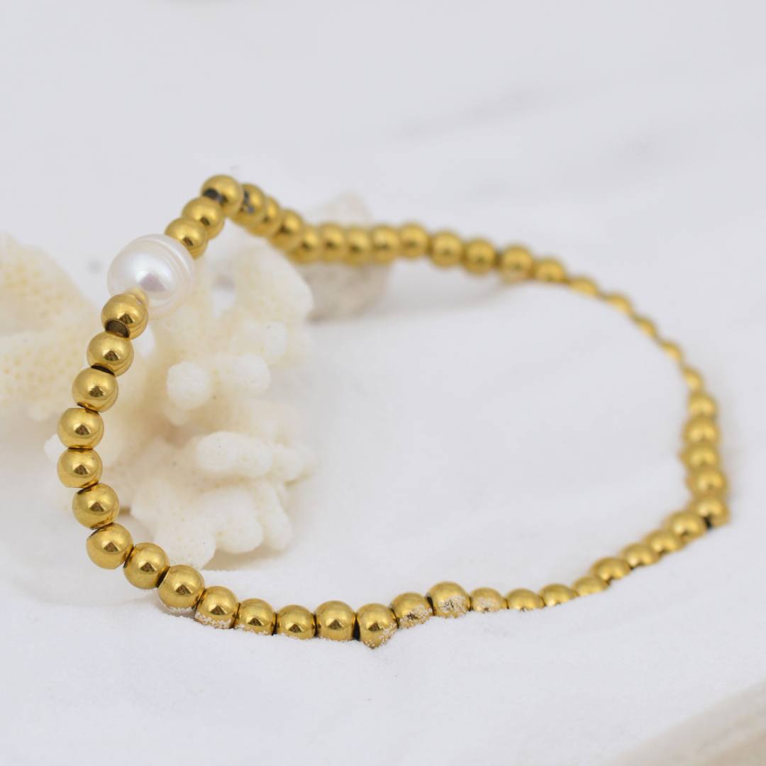 Golden Sands Pearl Bracelet