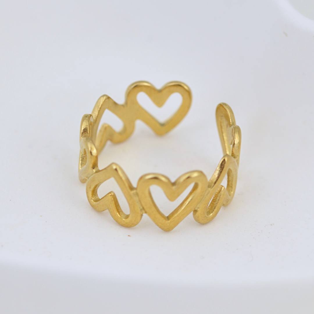 Heart To Heart Ring (Adjustable)