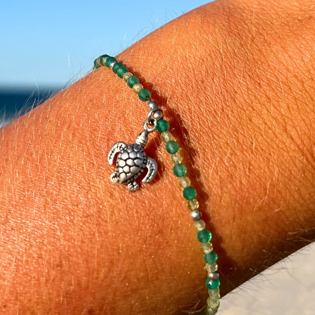 Peridot Tides Turtle Bracelet