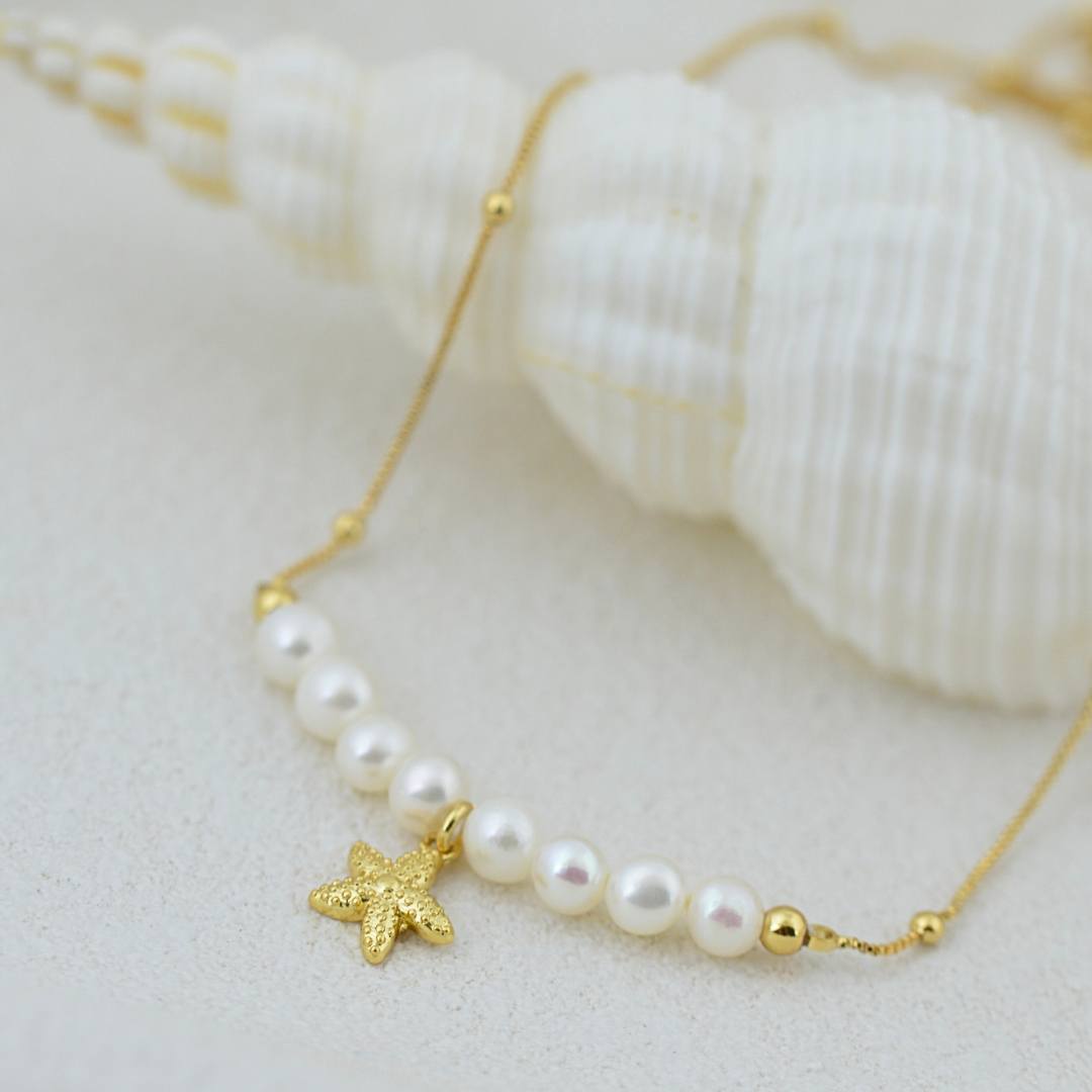 Pearl and Sea Star Necklace