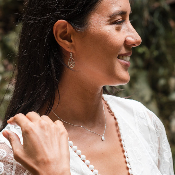 Dainty Fire Snow Necklace