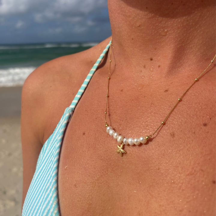 Pearl and Sea Star Necklace