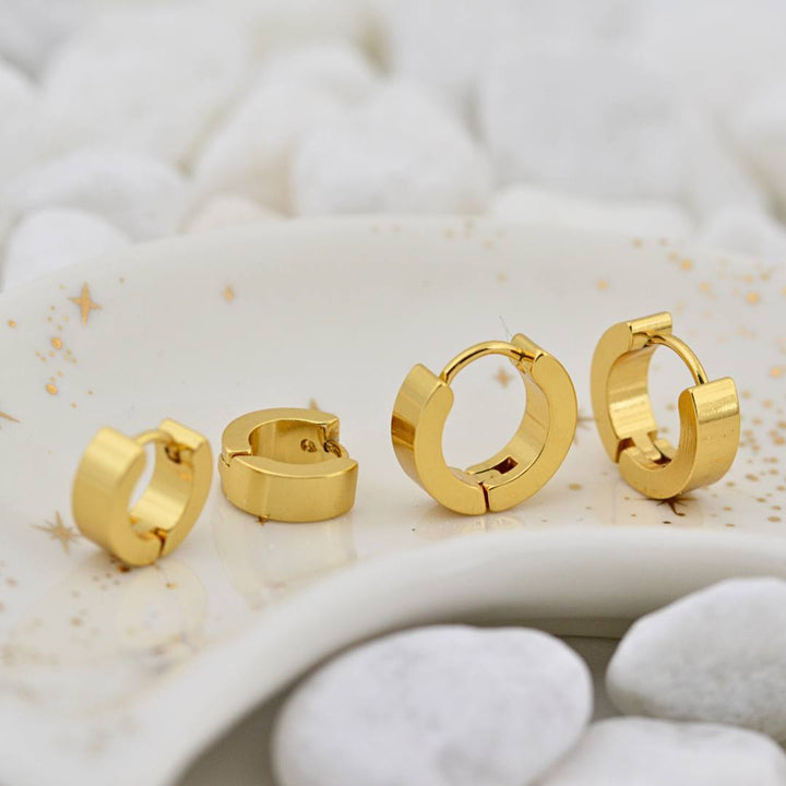 Golden Stacked Huggies Set