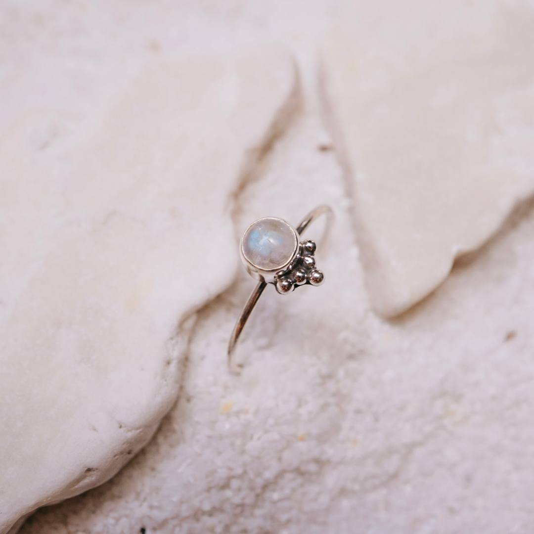 Dainty Moonstone Ring