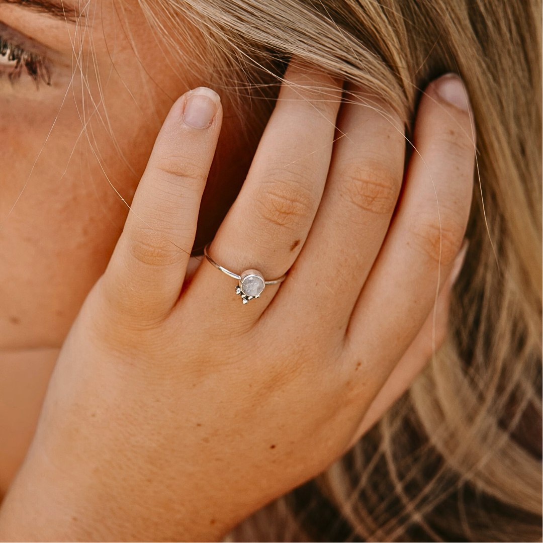 Dainty Moonstone Ring