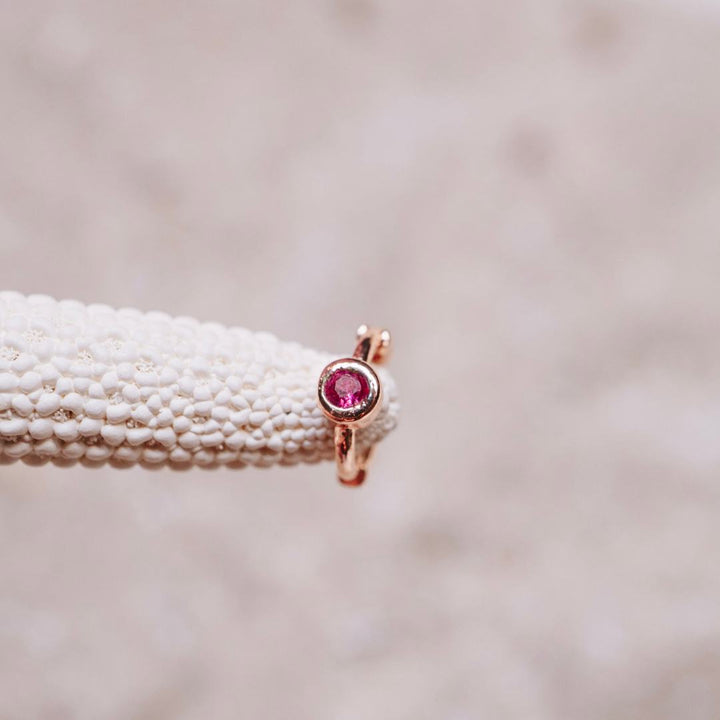 Tiny Side Ear Huggies (Rose & Ruby)