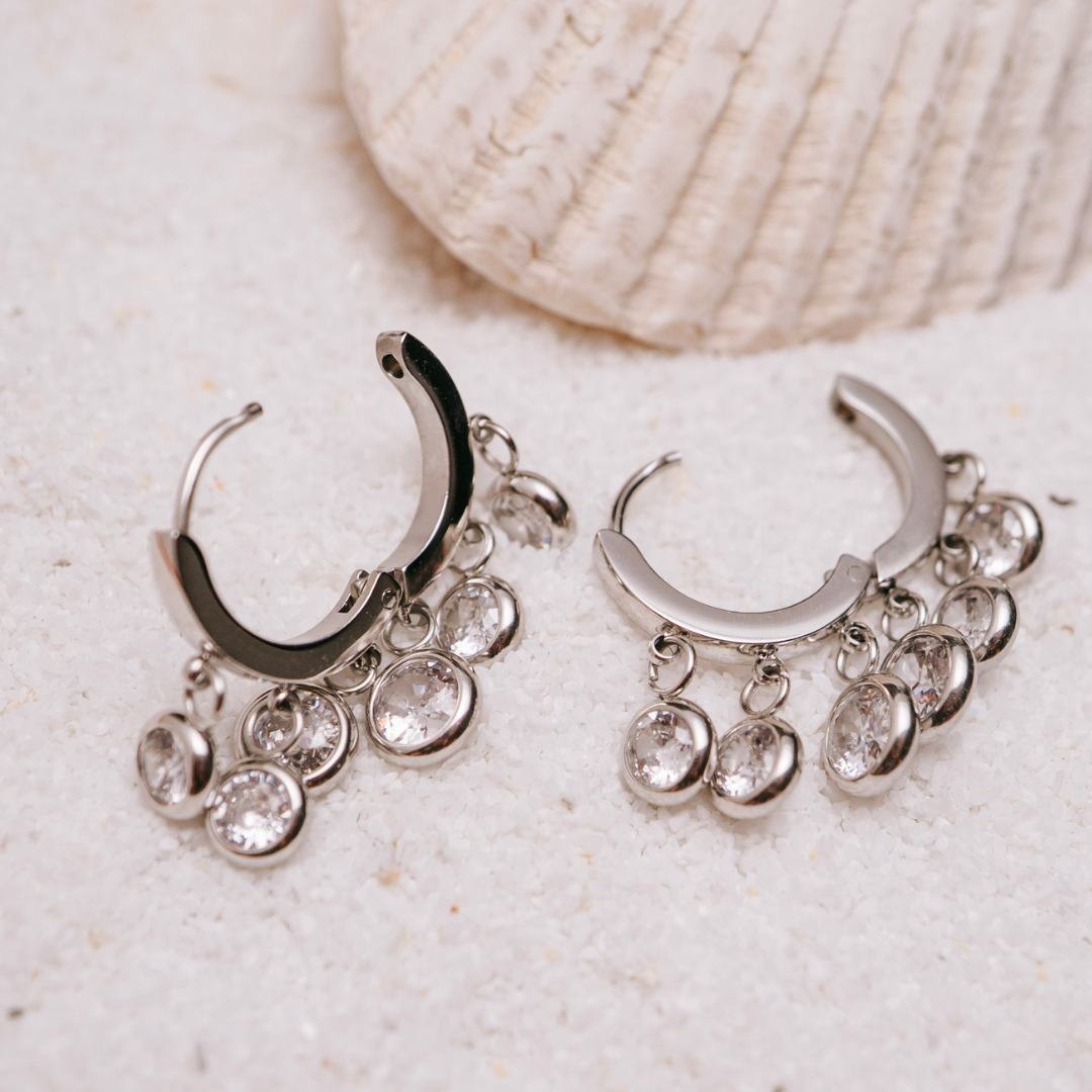 Crystal Cascade Hoops
