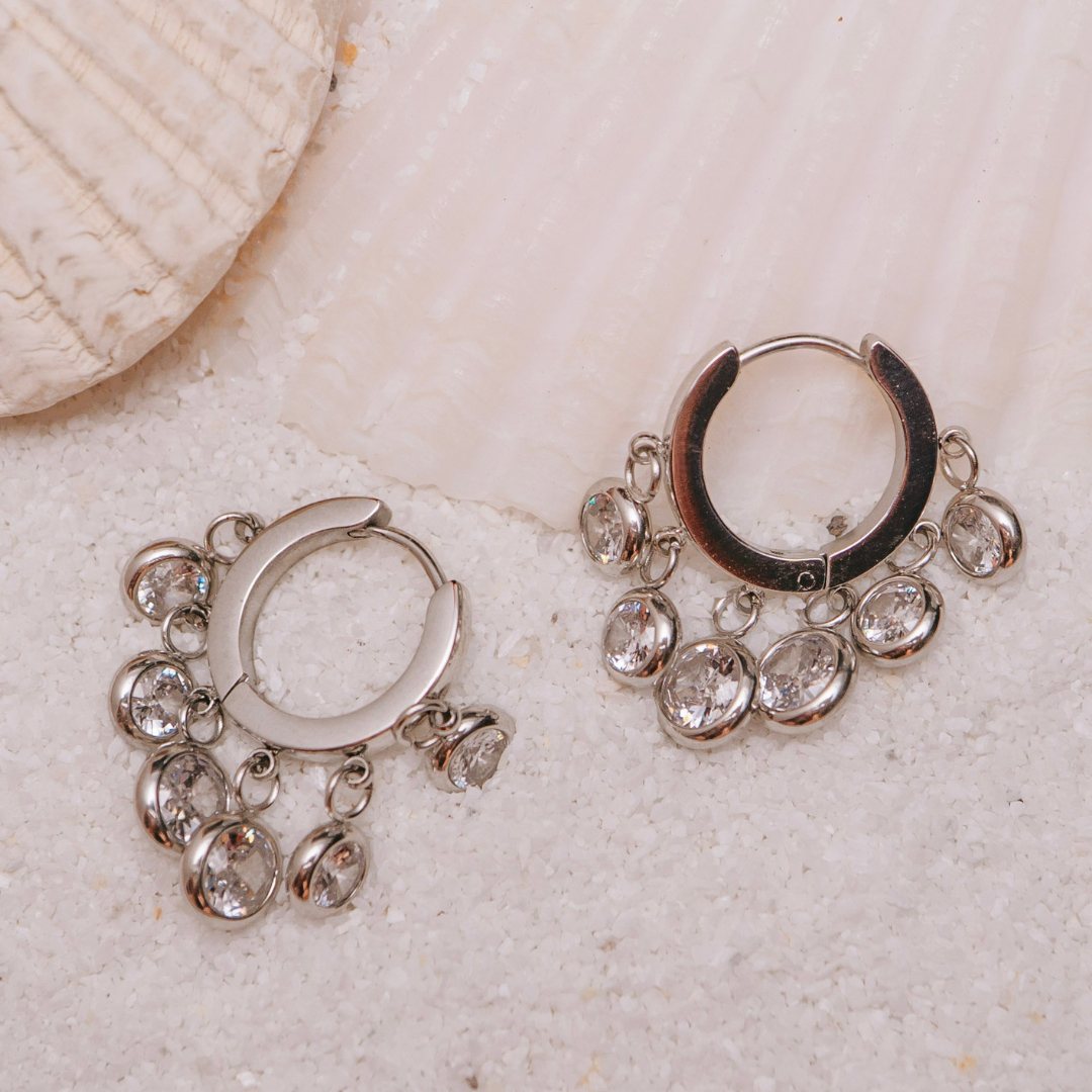Crystal Cascade Hoops