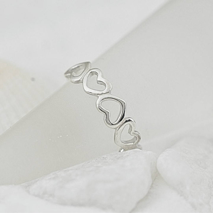 Open Heart Toe Ring
