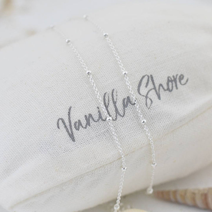 Dainty Double Wrap Silver Ball Bracelet