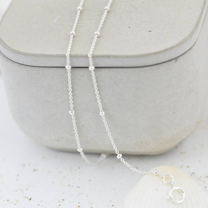 Dainty Double Wrap Silver Ball Bracelet