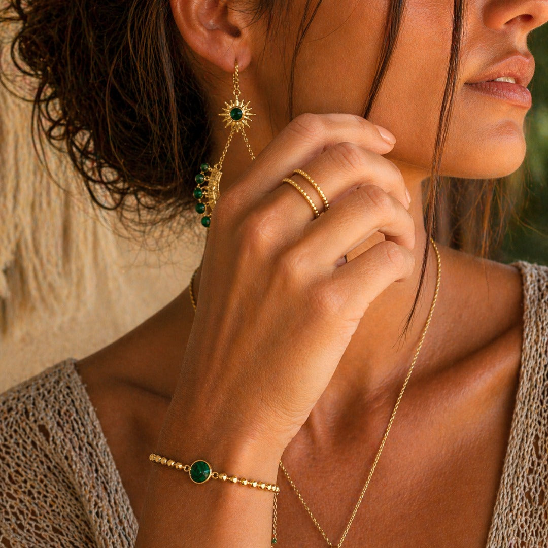 Golden Ripple Ring