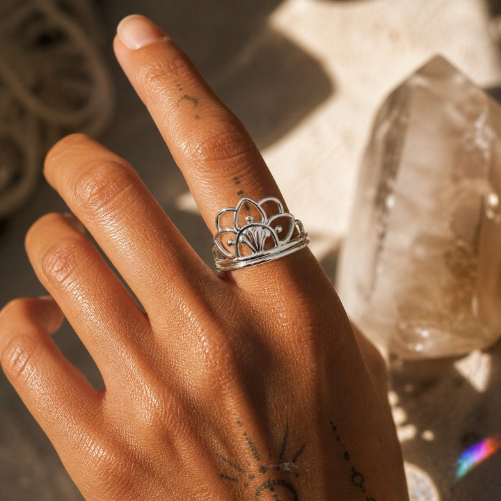 Lotus Crown Ring