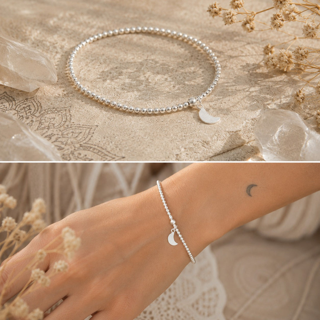 Crescent Moon Stretchy Bracelet