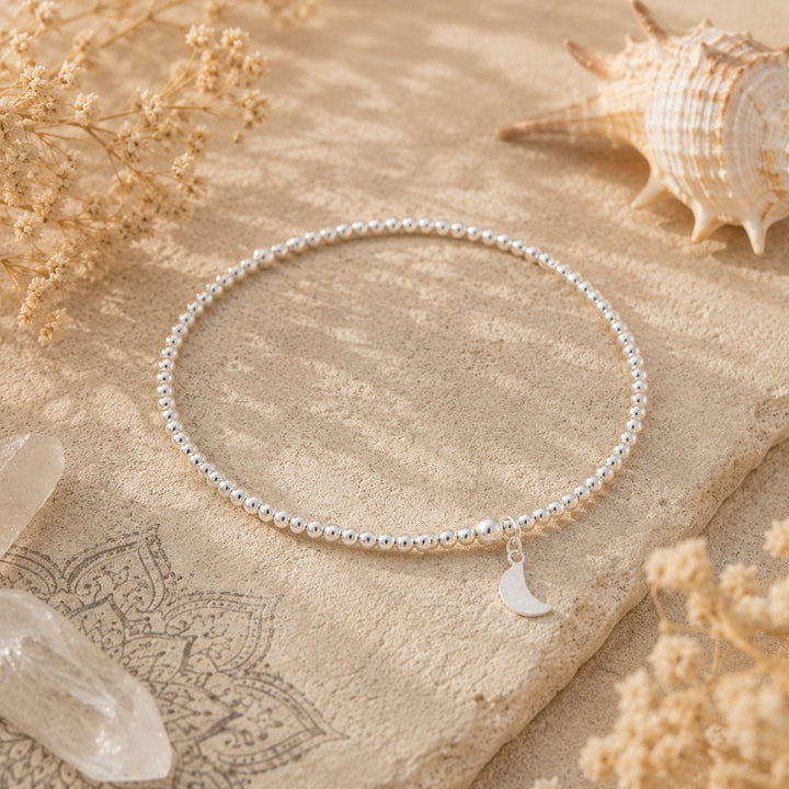Crescent Moon Stretchy Bracelet
