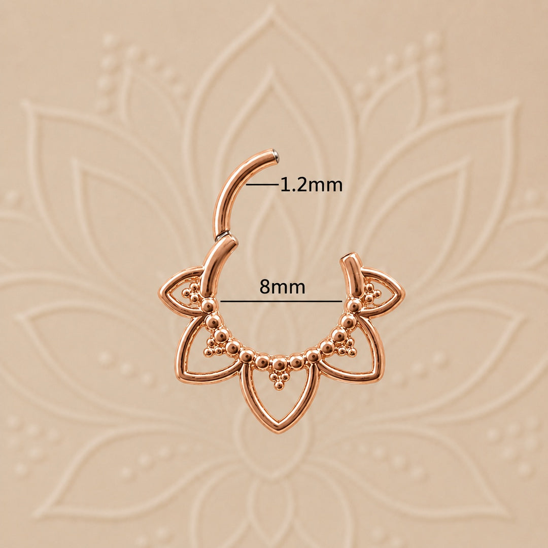 Rose Gold Lotus Huggies