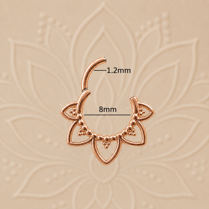 Rose Gold Lotus Huggies