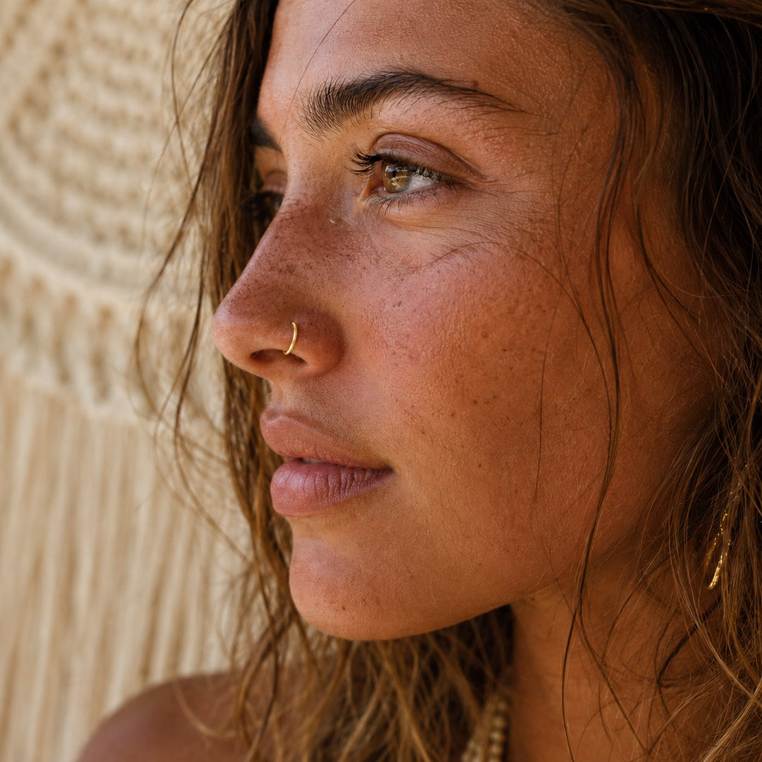 Hinged Nose Ring - Waterproof Gold