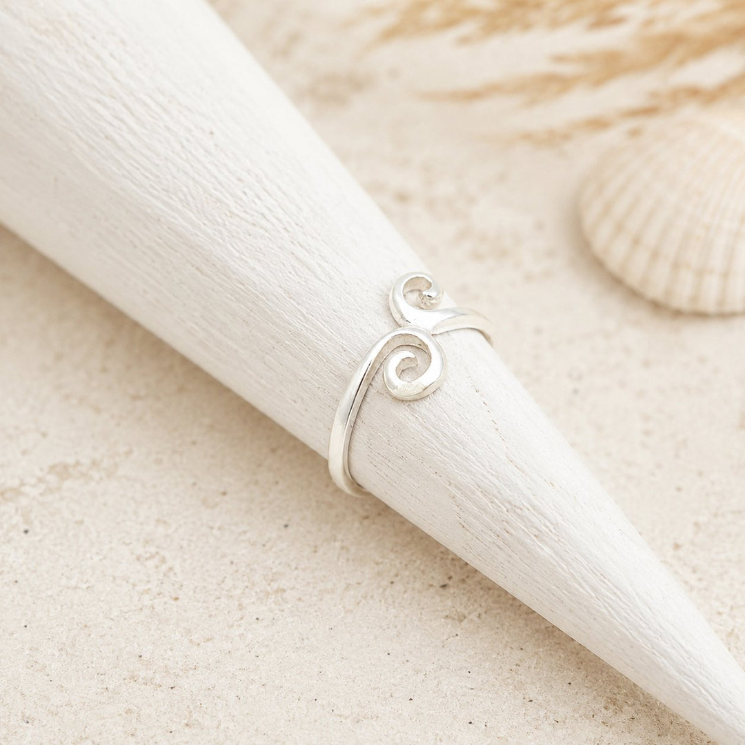 Silver Spiral Toe Ring
